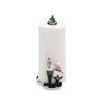 LITTON LANE Polystone Chef Figurines Paper Towel Holder with Wine Bottle Finial & Checkerboard Base thumbnail 1