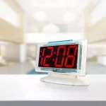 Equity by La Crosse Clear 1.8 in. Red LED Digital Alarm Table Clock with Battery Backup thumbnail 5