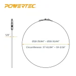 POWERTEC 19 in. Diameter Band Clamp for Dust Collector, Zinc-Plated Steel thumbnail 4