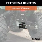 CURT Bolt-On ATV Tongue Adapter with 2" Receiver thumbnail 10