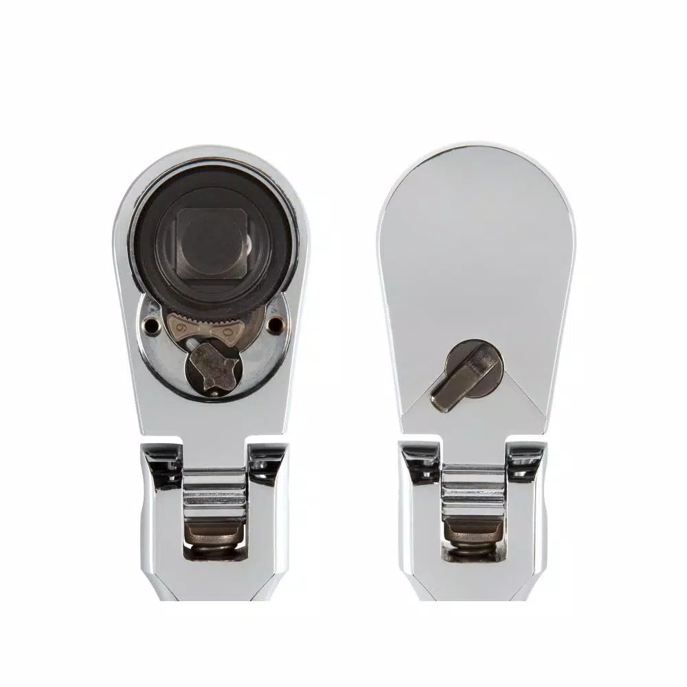 TEKTON 1/2 in. Drive 14 in. Flex Head Bent Handle Ratchet, 90-Tooth