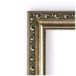 Amanti Art Parisian 22 in. Square Beveled Edge Wood Framed Bathroom Vanity Mirror, Silver Pewter thumbnail 3