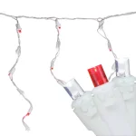 Northlight 6.75 ft. 100-Light Red and Pure White LED Wide Angle Icicle Lights, Indoor/Outdoor thumbnail 1