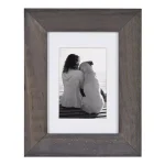 DesignOvation Museum Collection Gray Wood Picture Frame Set, 5x7 in. with 3.5x5 in. Mat (Set of 4) thumbnail 2
