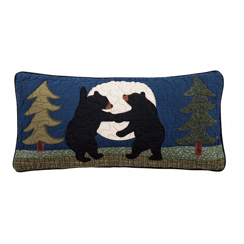 Donna Sharp Bear Dance Graphic Rectangular Decorative Throw Pillow, 11 x 22 in.
