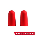 Milwaukee Red Disposable Foam Earplugs, 1200-Pack, 32 dB NRR thumbnail 1