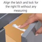 Safety 1st Adhesive Cabinet and Drawer Latches, Child Safety Locks (12-Pack), White thumbnail 4