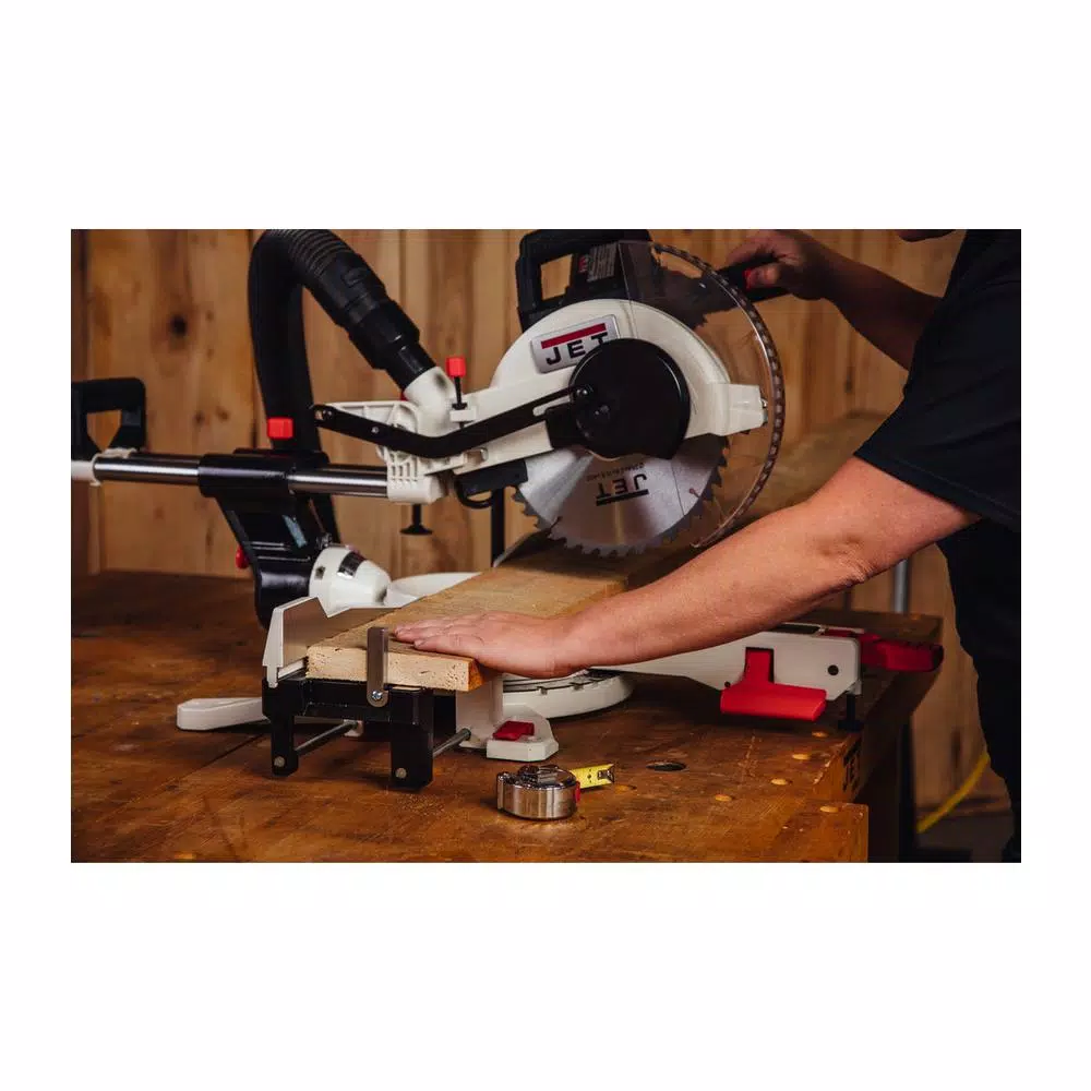 JET 10 in. Sliding Dual Bevel Compound Miter Saw, 15 Amp