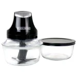 Black+Decker 2-Speed Food Chopper with Two 4-Cup Glass Bowls thumbnail 3