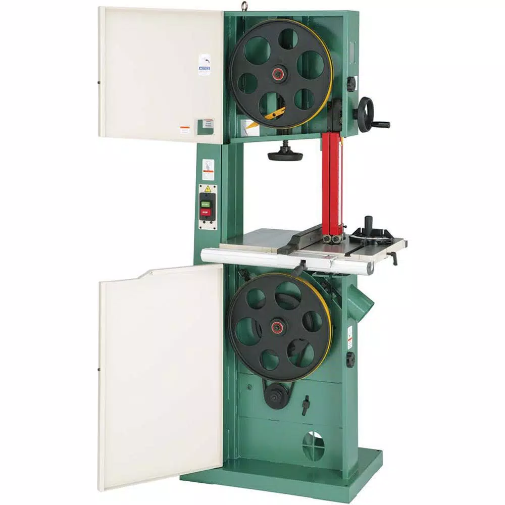 Grizzly Industrial Grizzly 17 in. Heavy-Duty Vertical Bandsaw with 2 HP Motor and Cast Iron Wheels
