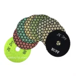 Unbranded JX 4 in. Dry Diamond Polishing Pads Set, 8-Piece Grinding and Polishing Disc Kit with Black Buff thumbnail 1