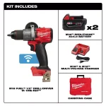Milwaukee M18 FUEL ONE-KEY 1/2 in. Brushless Cordless Drill Driver Kit with (2) 5.0 Ah Batteries & Charger thumbnail 2