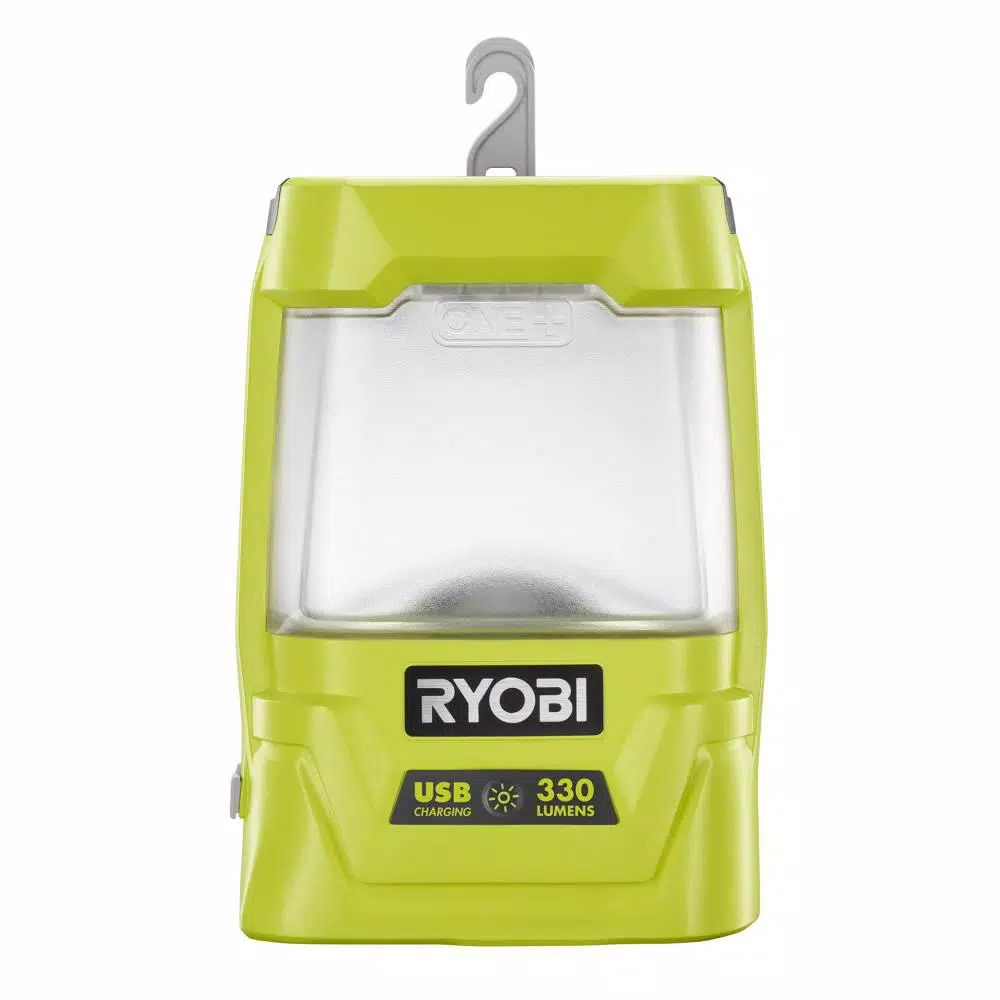 RYOBI 18V ONE+ Cordless Area Light with USB Charger, 330 Lumens, Tool-Only