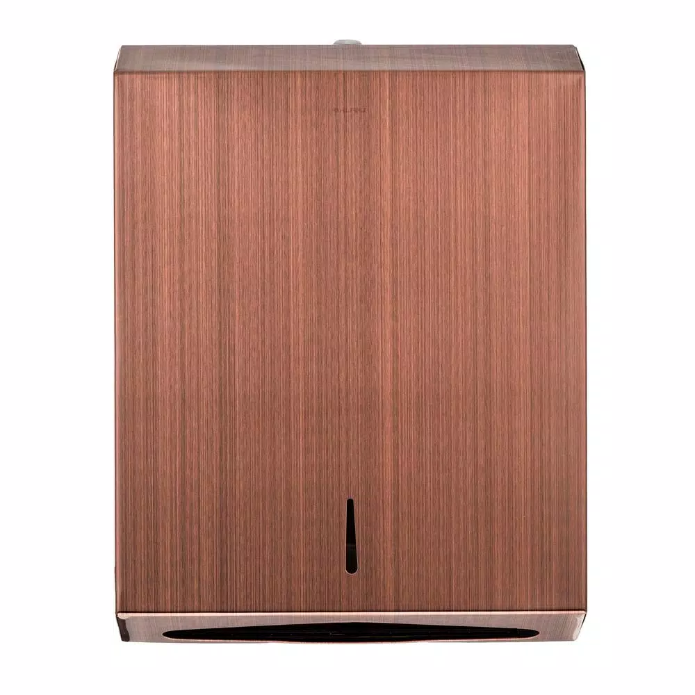 Alpine Industries Rose Gold Stainless Steel C-Fold and Multi-Fold Paper Towel Dispenser