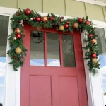 Village Lighting Company 9 ft. Pre-Lit LED Christmas Classic Garland with Red and Gold Ornaments thumbnail 4