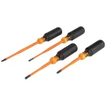 Klein Tools 4-Piece Slim-Tip Insulated Screwdriver Set, 1000V Rated thumbnail 1