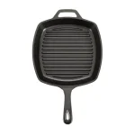 Lodge 10.5 in. Square Cast Iron Grill Pan, Black thumbnail 3
