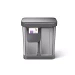 simplehuman 15 Gallon Dual Compartment Stainless Steel Step Trash Can and Recycling Bin thumbnail 3