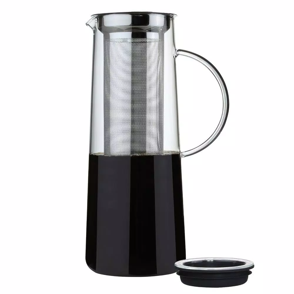 ZASSENHAUS 8-Cup Borosilicate Glass Coffee Maker & Cold Brew Infuser with Stainless Steel Filter