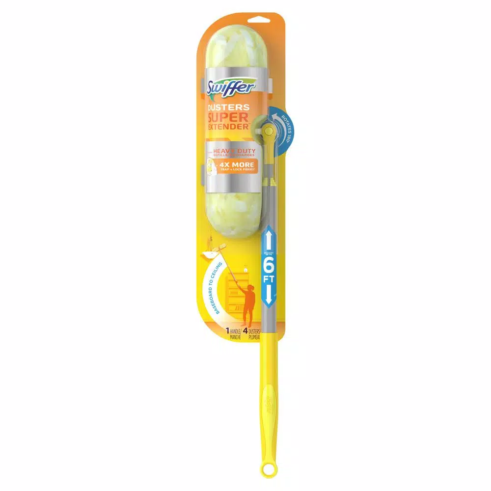 Swiffer Super Extender Duster Kit with Heavy-Duty Refills - 6 ft. Reach