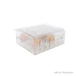 Mind Reader Clear Stackable 1-Dozen Egg Container Storage Drawer, Reusable BPA-Free Plastic thumbnail 2