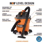 RIDGID 12 Gal. 5.0 Peak HP NXT Wet/Dry Shop Vacuum with Locking Accessories and Pump Accessory thumbnail 3