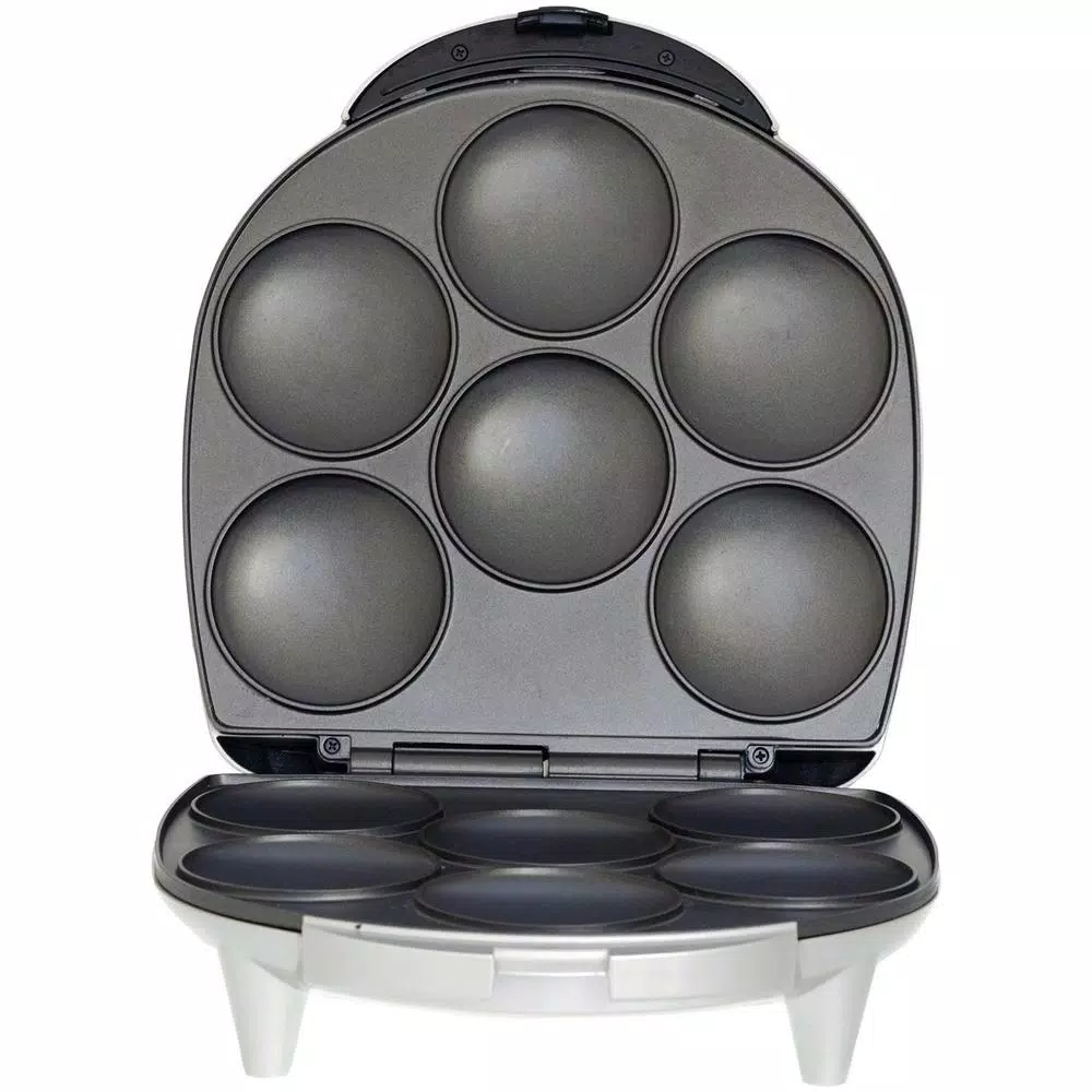 Brentwood Appliances AR-136 6-Piece Nonstick Arepa Maker, Silver Countertop Specialty Grill