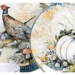 Certified International Harvest Gatherings 9 in. 2-Tier Earthenware Server thumbnail 2