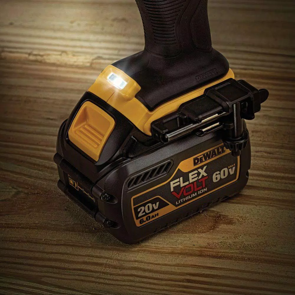 DEWALT 60V MAX FLEXVOLT Brushless 1/2 in. Stud & Joist Drill with E-Clutch & (2) 6.0Ah Batteries