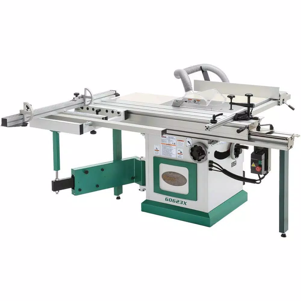 Grizzly Industrial 10 in. 5 HP 230-Volt Sliding Table Saw with Scoring Blade