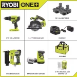 RYOBI 18V ONE+ Cordless 4-Tool Combo Kit with 31-Piece Bit Set, 2 1.5 Ah Batteries, Charger and Bag thumbnail 2
