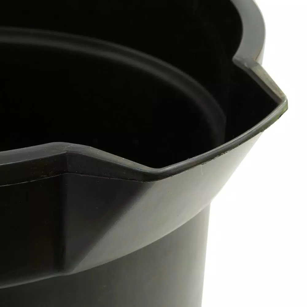 TAFCO PRODUCTS Tafco 3.5 Gal. Black Round Utility ECO Bucket, 14 Qt. Heavy-Duty Recycled Plastic Pail