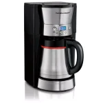 Hamilton Beach 10-Cup Programmable Drip Coffee Maker with Thermal Carafe, Black and Stainless Steel thumbnail 1