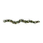 Nearly Natural 9 ft. Pre-lit Artificial Christmas Garland with Ornaments and Pinecones, 50 Clear LED Lights, Battery Operated thumbnail 1