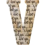 Jeff McWilliams Designs 23 in. Oversized Unfinished Wood Letter V - Industrial Style Wall Decor thumbnail 2
