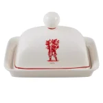 Molly Hatch 6.75 in. Santa Stoneware Butter Dish thumbnail 1