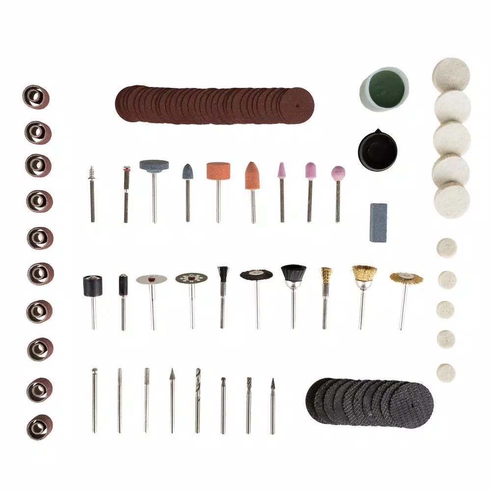 Stalwart 100-Piece Rotary Tool Accessory Kit for Sanding, Grinding, Polishing, and Cutting
