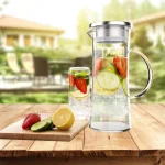 Classic Cuisine 50 oz. Borosilicate Glass Pitcher with Stainless Steel Filter Lid thumbnail 7