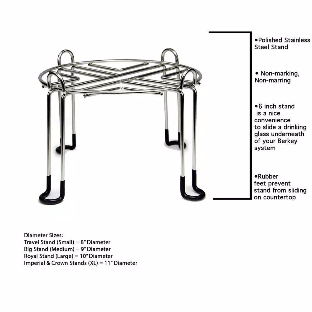 Berkey Polished Stainless Steel Water Filter Stand - Medium