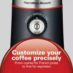 Hamilton Beach Custom Grind 5 oz. Black Blade Coffee Grinder, Electric with Removable Stainless Steel Chamber thumbnail 6