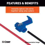 CURT Snap Lock Tap Connectors, 12-10 Gauge Wire, 100-Pack thumbnail 3