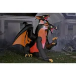 Gemmy 7.5 ft. Fire and Ice Two-Headed Dragon Halloween Inflatable with Animated Projection thumbnail 2