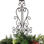 Village Lighting Company Colonial Adjustable Wreath Hanger, Durable Wrought Iron Door Hook, Holds up to 20 lbs thumbnail 2