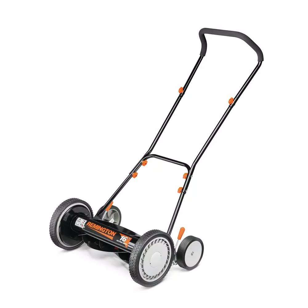 Remington 16 in. Manual Walk Behind Reel Lawn Mower with 9-Position Height Adjustment