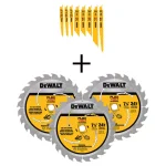 DEWALT FLEXVOLT Bi-Metal Reciprocating Saw Blade Set (8-Piece) with Bonus 7-1/4 in. Carbide Circular Saw Blades (3-Pack) thumbnail 1
