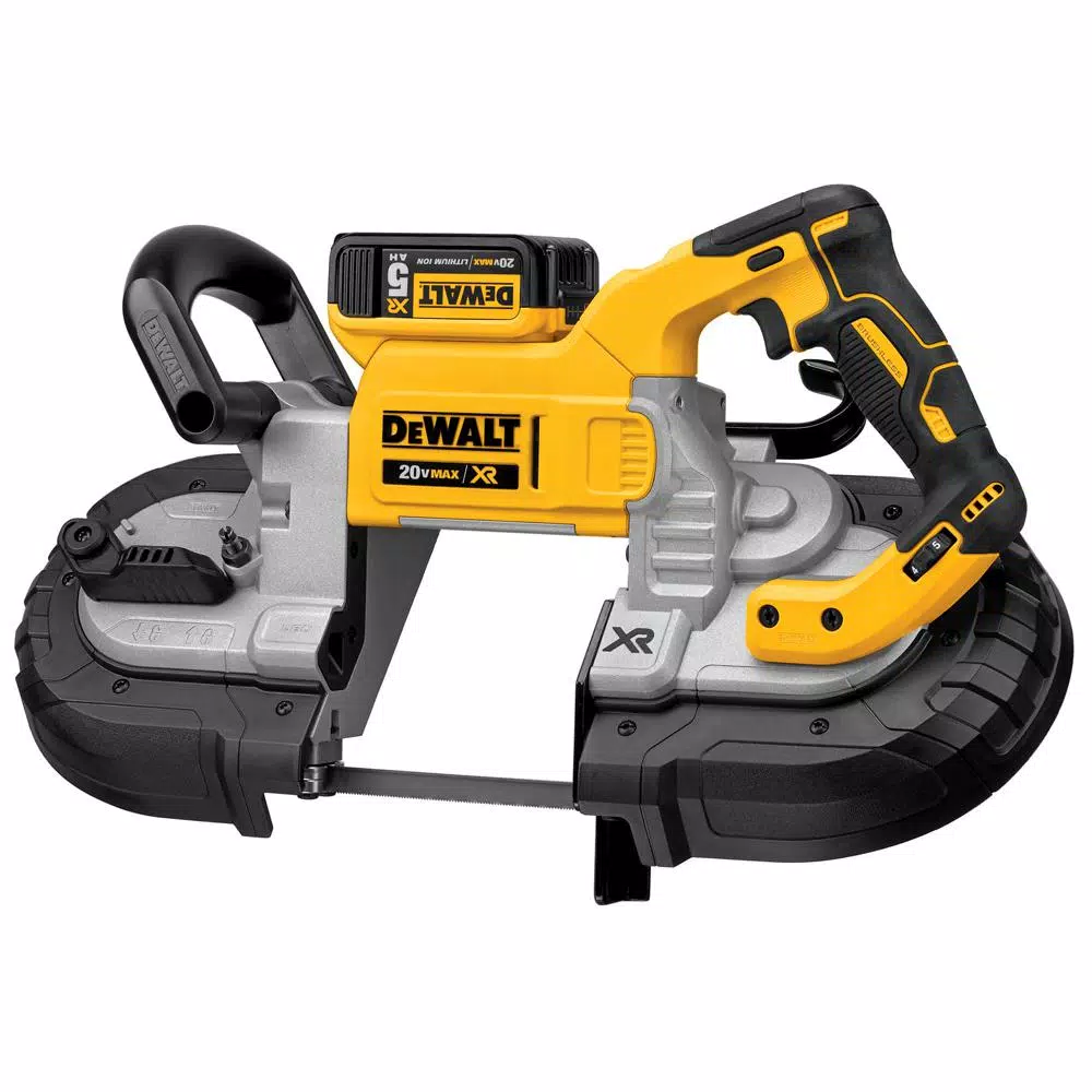 DEWALT 20V MAX XR Cordless Brushless Deep Cut Band Saw Kit with (3) 5.0 Ah Batteries & Charger