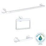 Pfister Brea 3-Piece Bath Accessory Kit, Polished Chrome thumbnail 3