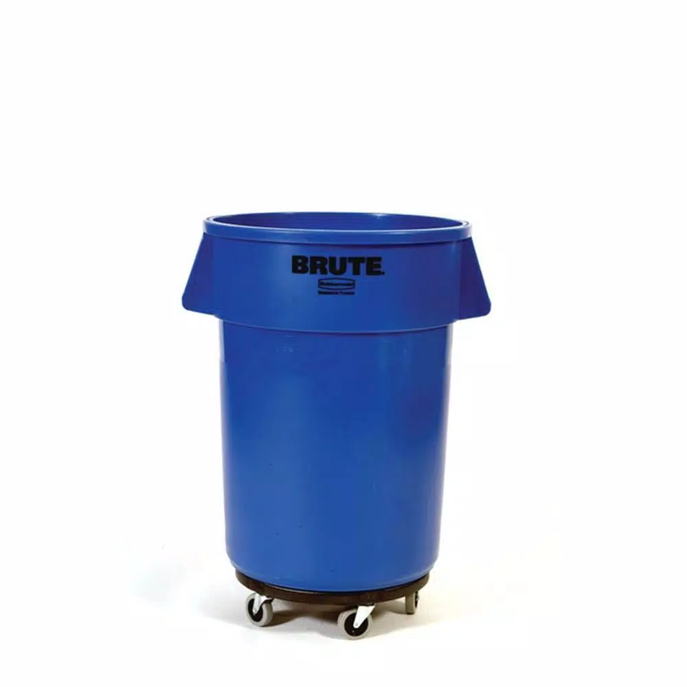 Rubbermaid Commercial Products Rubbermaid Commercial BRUTE Trash Can Dolly, Heavy-Duty with 5 Casters