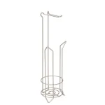 Bath Bliss Satin Nickel Toilet Paper Holder and Stand with Extra Roll Storage thumbnail 4