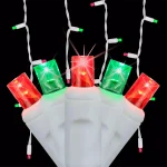 Wintergreen Lighting SoftTwinkle 7 ft. LED Red and Green Icicle Lights, 70 Lights thumbnail 1